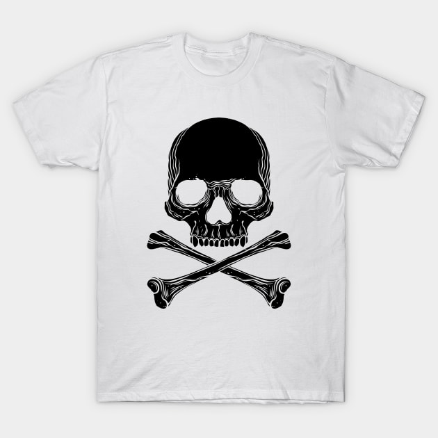 Cross bones and skull T-Shirt by OccultOmaStore